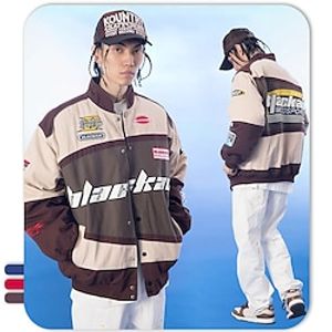 Retro Vintage Punk  Gothic Hip Hop Street Style High Street Outerwear Men's Women's Costume Red  Brown  Blue Vintage Cosplay Vacation Casual Daily Long Sleeve  Coat Lightinthebox