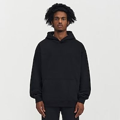 Hoodie Sweatshirt Pullover Plain Front Pocket Hoodie For Men's Women's Adults' Non-Printing 100% Polyester Street Casual Daily miniinthebox Hoodie Sweatshirt Pullover Plain Front Pocket Hoodie For Men's Women's Adults' Non-Printing 100% Polyester Street Casual Daily miniinthebox