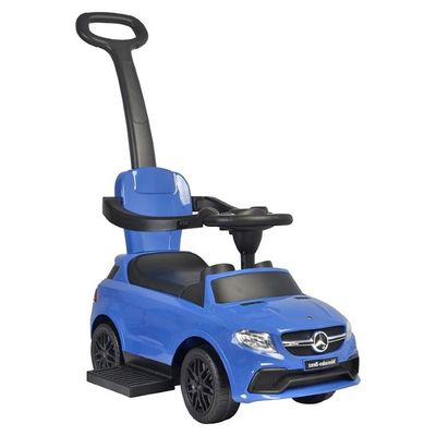 Megastar Ride On Licensed Mercedes Coupe Push Car With Pull Handle - Blue (UAE Delivery Only)