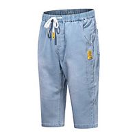 Men's Chino Sports Casual Going out Jeans Pants Solid Color Calf-Length Zipper Pocket Black Blue Dark Gray Lightinthebox - thumbnail