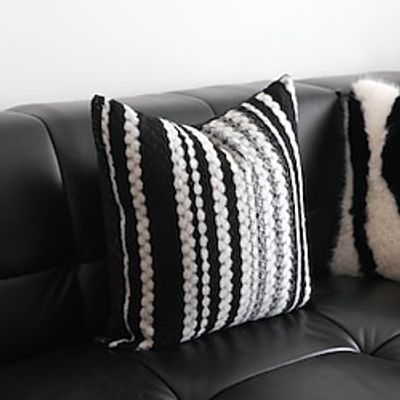 Imitation Wool Embroidered Throw Pillow Cover Technology Quiet Cushion Cover Sofa Living Room Bench Bedroom miniinthebox