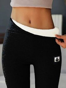 Women's Basic High Waist Fleece Tight Leggings