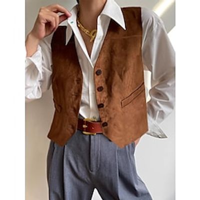 Women's Suede Vest Western Vest Fall Sleeveless Maillard Vintage Gilet Winter Sleeveless Jacket Outerwear Brown Lightinthebox Women's Suede Vest Western Vest Fall Sleeveless Maillard Vintage Gilet Winter Sleeveless Jacket Outerwear Brown Lightinthebox