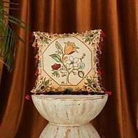 Pillowcase Retro American Style Luxurious Color Wind Chimes Pillowcase Living Room Bedroom Sofa Cushion Cover miniinthebox - thumbnail