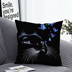 1 pcs Polyester Pillow Cover Pillow Cover  Insert Simple Classic Square Zipper Polyester Traditional Classic miniinthebox