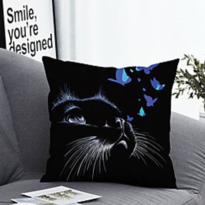 1 pcs Polyester Pillow Cover Pillow Cover  Insert Simple Classic Square Zipper Polyester Traditional Classic miniinthebox