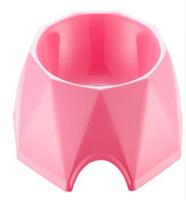 Pets Club Diamond Shape Pets Bowl Pink For Cat & Dog (L)