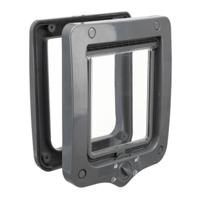 Trixie 4 Way Flap Door For Cats - Grey 20X22Cm