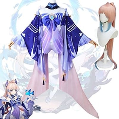 Inspired by Genshin Impact Sangonomiya Kokomi Anime Cosplay Costumes Japanese Halloween Cosplay Suits Long Sleeve Wig Costume For Women's Lightinthebox