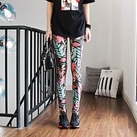 Women's Stylish Casual  Sporty Breathable Comfort Sports Weekend Gym Leggings Pants Graphic Ankle-Length Sporty Print Black Blue Purple Red Green Lightinthebox - thumbnail