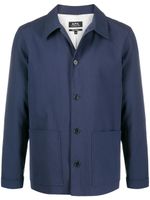 A.P.C. Martin tonal-seersucker jacket - Blue