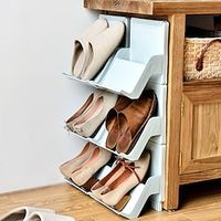 Household Furniture Combination Foldable Stackable Shoe Rack In The Corner Punching Free Rack Slippers Shoe Storage Rack Storage Splicing-free Combination Vertical Dust-proof Plastic Shoe Rack miniinthebox Household Furniture Combination Foldable Stackable Shoe Rack In The Corner Punching Free Rack Slippers Shoe Storage Rack Storage Splicing-free Combination Vertical Dust-proof Plastic Shoe Rack miniinthebox