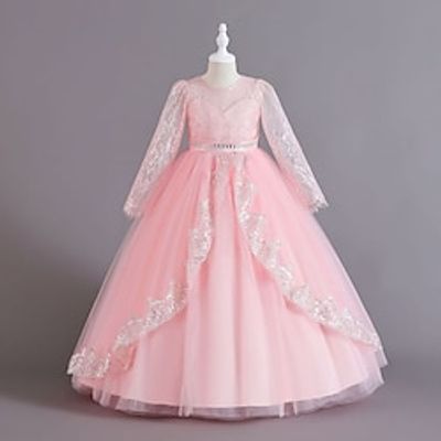 Kids Girls' Party Dress Solid Color Long Sleeve Formal Birthday Lace Princess Beautiful Cotton Maxi Party Dress Fall Winter 3-12 Years Light Blue claret White Lightinthebox Kids Girls' Party Dress Solid Color Long Sleeve Formal Birthday Lace Princess Beautiful Cotton Maxi Party Dress Fall Winter 3-12 Years Light Blue claret White Lightinthebox