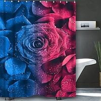 Valentine's Day Bathroom Deco 4 Pcs Shower Curtain Set Bathroom Sets Modern Home Bathroom Decor with Bath Mat U Shape and Toilet Lid Cover Mat and 12 Hooks miniinthebox - thumbnail