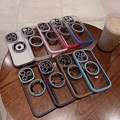 Phone Case For iPhone 14 Pro Max iPhone 13 Pro Max With Magsafe Transparent Magnetic Camera Lens Protector Solid Color TPU Tempered Glass Lightinthebox