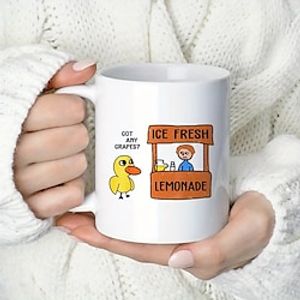 Fresh Lemonade Got Any Grapes Duck Funny Gift Funny Christmas Mug Christmas Gift (11oz330ml) for restaurantscafes Lightinthebox