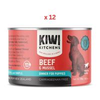 Kiwi Kitchens Grass Fed Beef & Mussel Dinner Canned Wet Puppy Food 170G (Pack Of 12)