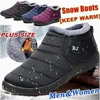Women's Waterproof Non-slip Fashion Snow Boots, Winter Plush Inner Thermal Slip-on Ankle Boots For Outdoor Lightinthebox - thumbnail