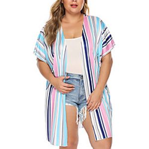 Women's Cover Up Swimsuit Slim Blue Plus Size Swimwear Bathing Suits Lightinthebox