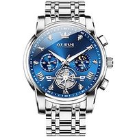 New Olevs Brand Men'S Watches Chronograph 24-Hour Indication Luminous Steel Band Quartz Watch Men'S Waterproof Sports Watch miniinthebox - thumbnail