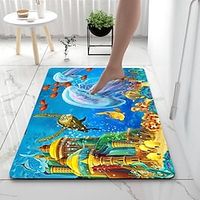 Sea World Bathroom Bath Mats Creative Absorbent Bathroom Rug Diatomaceous Earth Non Slip miniinthebox