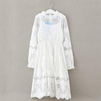 Lace Flower Long Dress for Girls - thumbnail