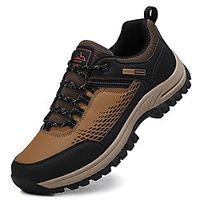 Men's Trainers Athletic Shoes Hiking Boots Sporty Casual Classic Athletic Outdoor PU Tissage Volant Warm Waterproof Non-slipping Green Black Brown Fall Winter Lightinthebox - thumbnail