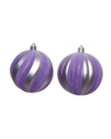 Homesmiths Christmas Bauble Shatterproof Curve Heather 8cm Assorted 1 Piece