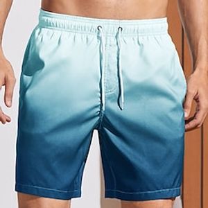 Men's Swim Shorts Swim Trunks Bermuda shorts Board Shorts Beach Shorts Drawstring Elastic Waist 3D Print Graphic Gradient Breathable Soft Short Casual Daily Holiday Boho Streetwear Pink Blue Lightinthebox