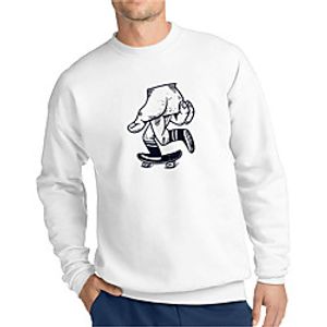 21Grams Men's Long Sleeve Sweatshirt Sweatshirt Top Athletic Athleisure Winter Moisture Wicking Breathable Soft Fitness Gym Workout Running Active Training Exercise Sportswear Normal White Black Lightinthebox