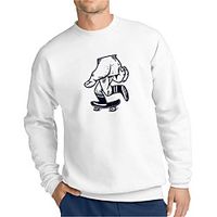 21Grams Men's Long Sleeve Sweatshirt Sweatshirt Top Athletic Athleisure Winter Moisture Wicking Breathable Soft Fitness Gym Workout Running Active Training Exercise Sportswear Normal White Black Lightinthebox - thumbnail