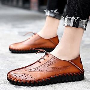 spring and autumn men's extra-large size 45 personality fashionable leather casual leather shoes 46 all-match youth soft-soled driving shoes 47 miniinthebox