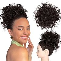 Messy Bun Hair Piece for Women Curly Lightweight Fluffy Hair Bun Large Curly hair Drawstring Ponytail Extensions Short Synthetic Hairpieces Pony Tails Hair Extensions miniinthebox - thumbnail