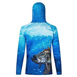 CAWANFLY Men's Hoodie Jacket Fishing Jacket Outdoor Long Sleeve UPF50 UV Protection Quick Dry Waterproof Zipper Lightweight Jacket Top Autumn  Fall Spring Summer Athleisure Fishing Camping  Hiking Lightinthebox