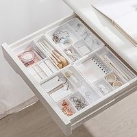 Divide Drawer Organizers Home Office Desk Desktop Accessories Stationery Organizer for Cosmetics Compartment Drawers Storage Box Lightinthebox - thumbnail