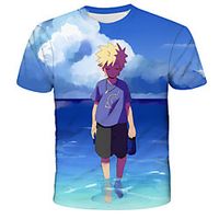 Inspired by Naruto Akatsuki Anime Cartoon Polyester  Cotton Blend 3D 3D Harajuku Graphic T-shirt For Women's  Men's Lightinthebox - thumbnail