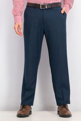 Mens Classic-Fit Performance Solid Classic Dress Pants  Dark Navy