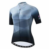 cycling jersey women bike shirt top pro team summer short sleeve mtb bicycle clothing pockets grey size m Lightinthebox - thumbnail