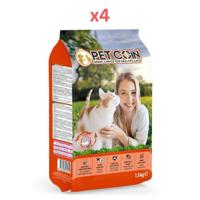 Petcoin Adult Cat Gourmet Chicken, Salmon & Lamb Cat Food 1.5Kg (Pack of 4)