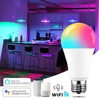 15W WiFi Smart Light Bulb E27 LED RGB Lamp Work with Alexa/Google Home 85-265V RGBWhite Dimmable Timer Function color Bulb miniinthebox - thumbnail