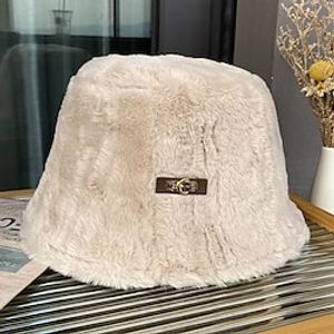 Hats Headwear Artificial feather Bowler  Cloche Hat Bucket Hat Fedora Hat Casual Holiday Simple Retro With Pure Color Splicing Headpiece Headwear Lightinthebox