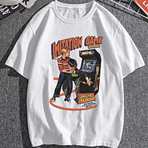 Men's Unisex T shirt Hot Stamping Portrait Plus Size Print Short Sleeve Casual Tops 100% Cotton Basic Casual Fashion White Lightinthebox