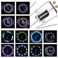 2pcs 14 led bike wheel lights-waterproof bright bicycle tire lights strip, 100% brighter and visible from all angles,safety and style with batteries,ce certification Lightinthebox - thumbnail