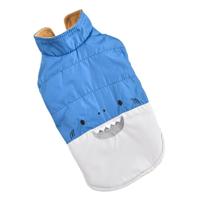 Hong Pet Animal-Shaped Patchwork Trench Coat - Blue