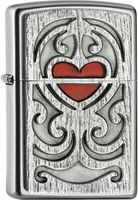 Zippo PL205 Pl205 Wood Carving Hear Emblem Windproof Lighter