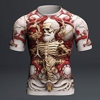 Graphic Skull Daily Designer Retro Vintage Men's 3D Print T shirt Tee Sports Outdoor Holiday Going out T shirt Red Blue Purple Short Sleeve Crew Neck Shirt Spring  Summer Clothing Apparel S M L XL miniinthebox - thumbnail