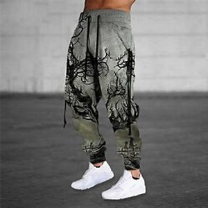 Men's Sweatpants Joggers Trousers Drawstring Elastic Waist Ribbon Graphic Prints Comfort Breathable Sports Outdoor Casual Daily Cotton Blend Terry Streetwear Stylish Black Blue Micro-elastic Lightinthebox