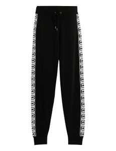 Logo Tape Viscose Joggers - Black