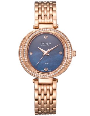 Ecstacy Women's Analog Blue Mop Dial Watch - (E8513-rbkml)