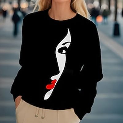 Women's Golf Pullover Golf Sweatshirt Thermal Warm Breathable With Pockets Long Sleeve Golf Outerwear Top Regular Fit Side Pockets Stand Collar Printed Spring Autumn Tennis Golf Pickleball miniinthebox